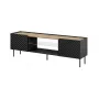EF ONDA RTV-Schrank 180x40x39-58 schwarz (stehend oder wandmontiert)