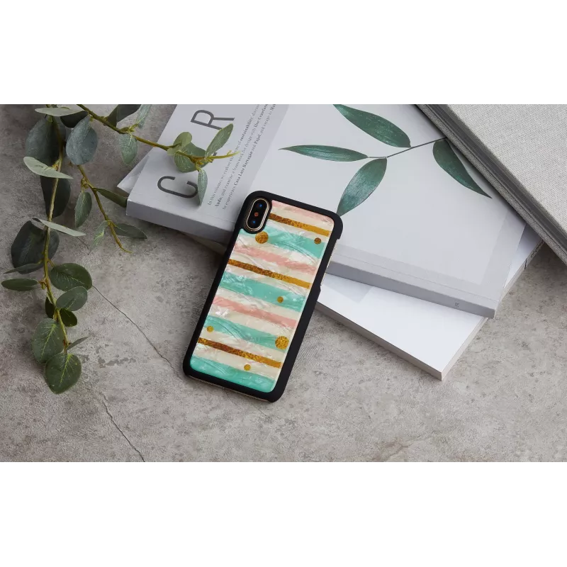 Smartphone-Hülle iKins für iPhone XS / iPhone XS Max – Pop Mint Schwarz