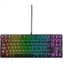 No name K4V2 TKL Tastatur – kompaktes Tenkeyless-Design, kabelgebunden, schwarz, UK-Layout