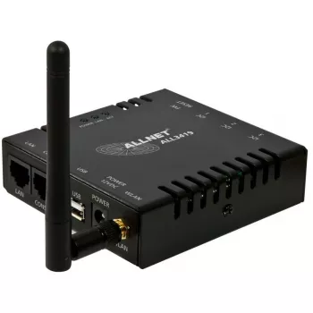 ALLNET MSR Zentrale ALL3419 inkl. 3 Sensor Ports & WLAN & Temperaturfühler ALL3006 für IP Gebäude Automation