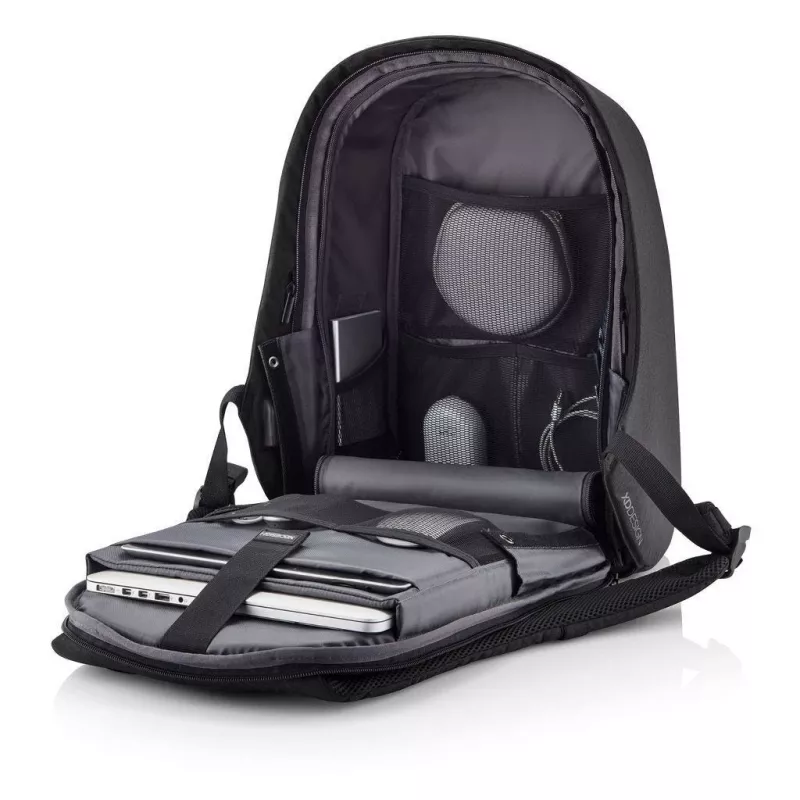 Rucksack XDDESIGN Bobby Hero XL – 21,5 l, für 17-Zoll-Laptop, Tablet-Fach, Organizer-Panel, schwarz