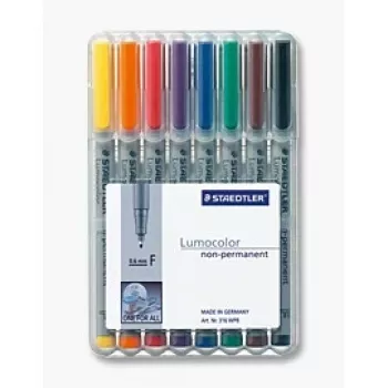 Marker Staedtler 316 WP8 Schwarz Blau Braun Grün Orange Rot Violett Gelb