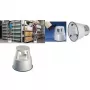 WEDO Rollhocker, aus Kunststoff, Grau - RAL 7012 aus wiederverwertbarem Kunststoff, 3 auf Federn gelagerte Rollen (212 212)