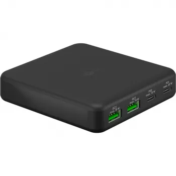 GOOBAY Multiport USB-C PD GaN Tischladegerät 65 W, schwarz