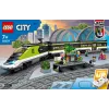 LEGO 60337 City Express Personenzug Set ferngesteuertes Spielzeug Geschenk für Kinder Jungen und Mädchen mit funktionierenden Scheinwerfern 2 Waggons und 24 Schienenteilen
