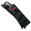 Power Extension M-Cab POW0029 1.5m 3 AC Outlets Indoor Schwarz