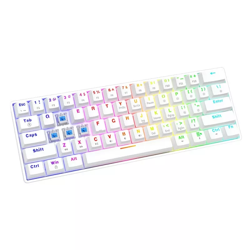 Mechanische Tastatur Whiteout X2, Blue Outemu, Hot Swap Savio Savgk-white
