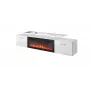 TV-Schrank Cama Meble ROVA mit elektrischem Kamin 190x37x48 cm weiß/hochglanzweiß