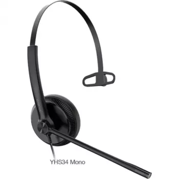 Yealink YHS34 Lite Mono Headset Kabelgebunden Head-band Büro/Callcenter Schwarz