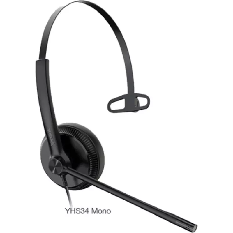 Yealink YHS34 Lite Mono Headset Kabelgebunden Head-band Büro/Callcenter Schwarz