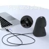 Qoltec Tisch-Barcode-Lesegerät für 1D- und 2D-Codes, QR-Scanner, Schwarz