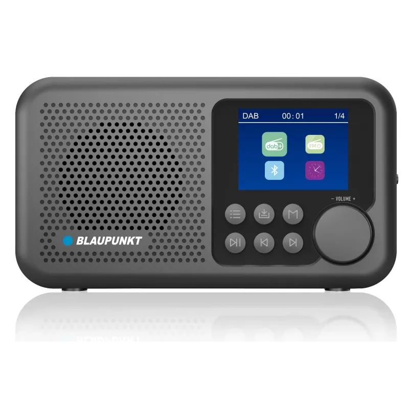 DAB+/UKW-Radio BLAUPUNKT DR8BK – digitaler Radiowecker mit FM/DAB+, Bluetooth 5.3, 2 W, 1800 mAh, USB-Ladefunktion, schwarz