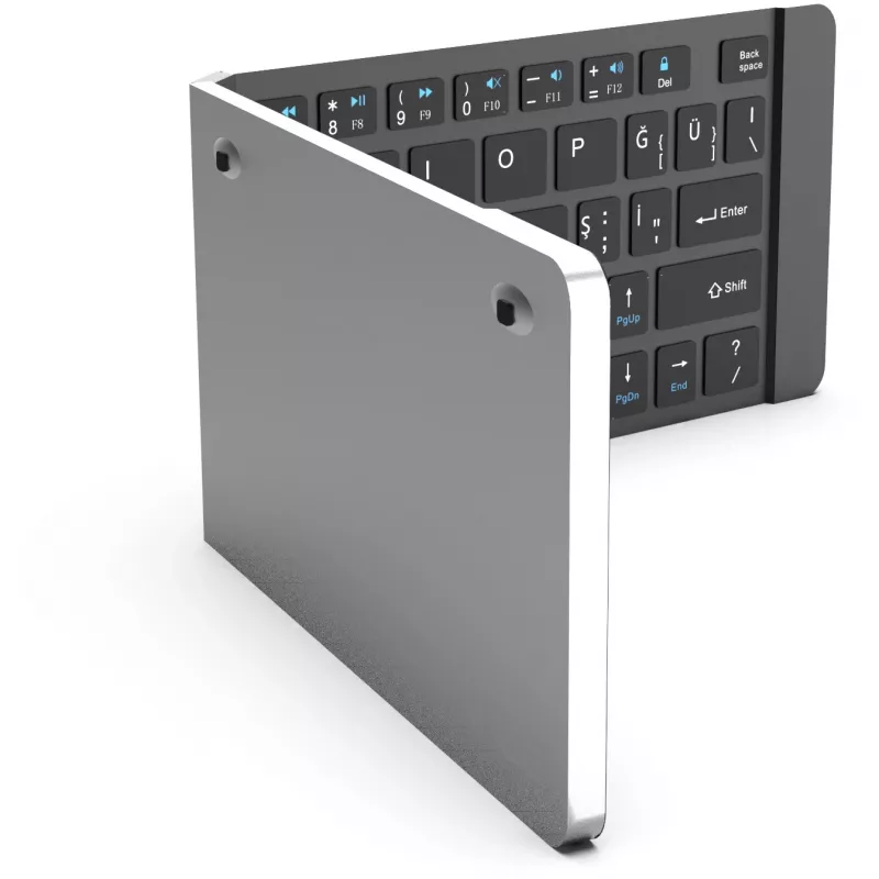 Wireless Tastatur Inca IBK-579BT Bluetooth 66 Tasten Metallic Silber
