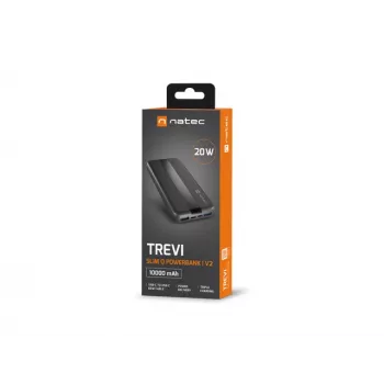 NATEC TREVI SLIM Q V2 Lithium Polymer (LiPo) 10000 mAh Schwarz