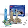 3D Puzzle CubicFun New York City City Line, 123 Teile, 370×420 mm, Alter 8+