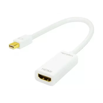 Videokabeladapter LOGILINK Mini DisplayPort auf HDMI Typ A CV0036A, 0,1 m, grau