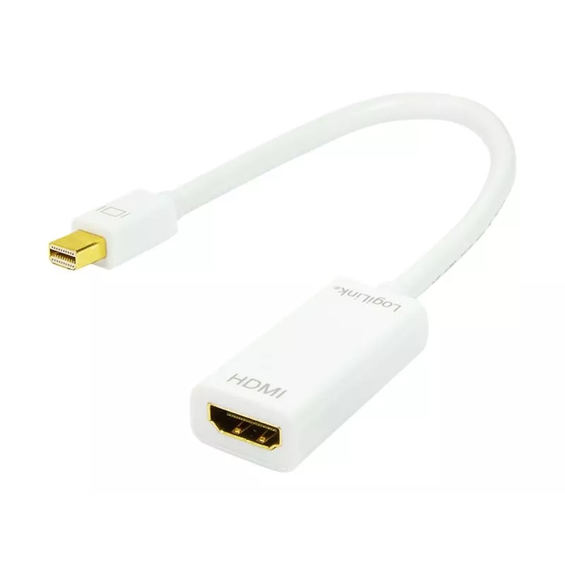Videokabeladapter LOGILINK Mini DisplayPort auf HDMI Typ A CV0036A, 0,1 m, grau