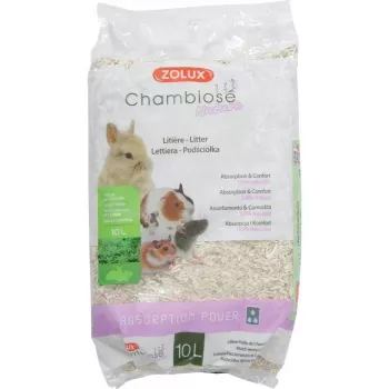 Klumpende Katzenstreu ZOLUX Chambiose Nature 10 L – natürliches pflanzliches Granulat, 1,5 kg
