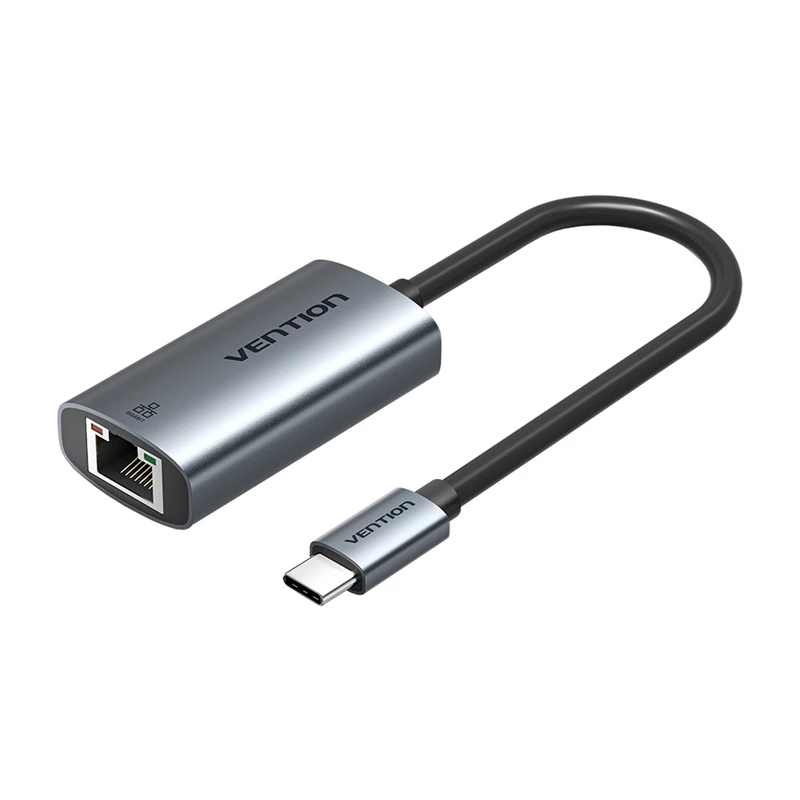 Vention CFP USB Typ-C auf Gigabit Ethernet Adapter 1000 Mbit/s, Grau