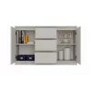 Kommode mit 2 Türen und 3 Schubladen, Kaschmirfarbe