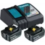 Makita DC18RC - Akku-Ladegerät + Akku 2 x - Li-Ion - 6 Ah - 108 Wh - 1 x Akku-Ladung (199480-6)