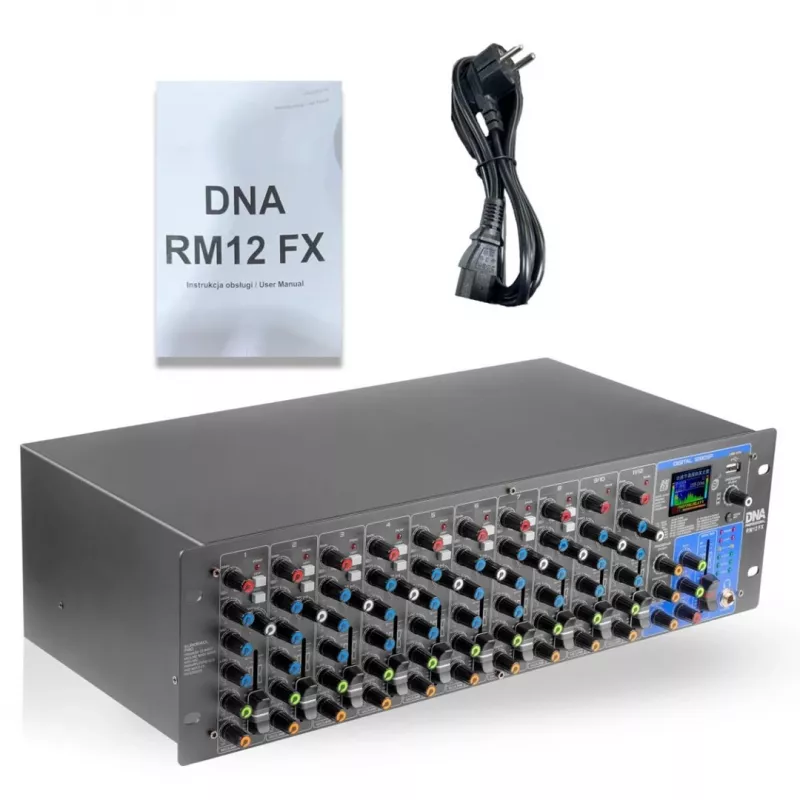 RM12 FX - Analoger Mixer mit Bluetooth DSP EQ MP3 Phantom, 12 Kanäle