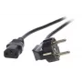 EFB-Elektronik Netzkabel Schutzkontaktstecker 90° - C13 180° schwarz 2,0 m, 3 x 0,75 mm²