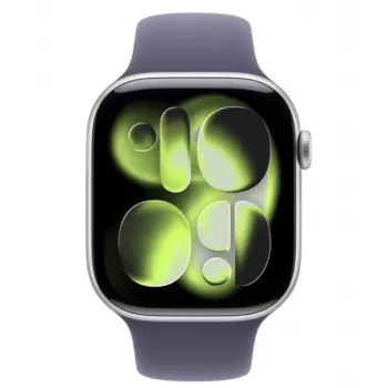 Watch Series 11 GPS 46mm Silber Aluminiumgehäuse mit Purple Fog Sportarmband - M/L