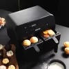 Heißluftfritteuse Petra PT4750BLKVDEEU7, Zweikammer, 3,7 L Fassungsvermögen, Schwarz