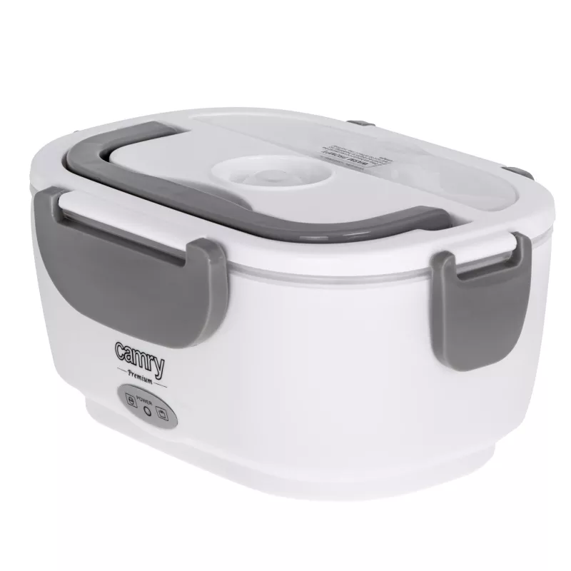 Camry | Elektrische Lunchbox DC12V und AC230V | CR 4483 | Fassungsvermögen 1,1 L | Material Kunststoff | Weiß/Grau