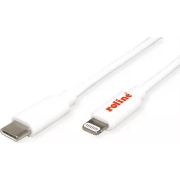 ROLINE USB Sync- & Ladekabel, Typ C / 8pin Connector, wei, 1 m