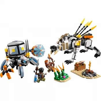 LEGO Set Horizon Adventures 77037 – Aloy und Varl vs. Shell-Walker und Sawtooth, 768 Teile, 2 Minifiguren
