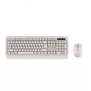 Kabelloses Tastatur-Maus-Set Tellur TLL491171 mit Nano-USB-Empfänger, creme