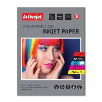 Glänzendes Fotopapier ActiveJet AP4-230G20 A4, 230 g/m², 20 Blatt