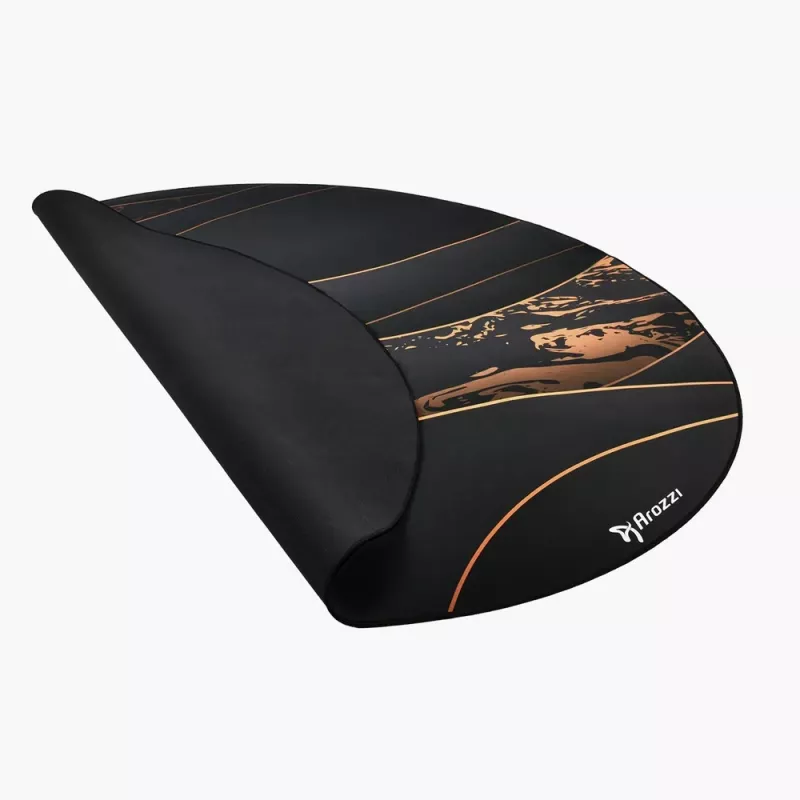 Bodenschutzmatte Arozzi Zona Round Floor Pad – Schwarz/Gold, runde Schutzmatte für Fußböden