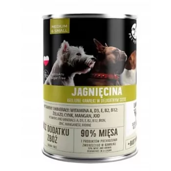 Nassfutter für Hunde PetRepublic DOG 400 g, Stückchen in Sauce mit Lamm für kleine und mittelgroße Hunde