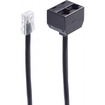 Telefonkabel ShiverPeaks BS71231-8 0,1 m Schwarz