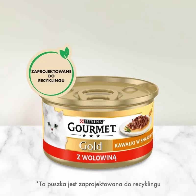 GOURMET Gold Sauce Delight Rind - Nassfutter für Katzen - 85 g