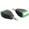 Kabeladapter DeLOCK 65453 3,5mm 4pin Schwarz Grün