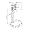 TV-Wandhalterung MACLEAN MC-451 mit Ablage und Neigungsverstellung, VESA 75x75–200x200 mm, bis 20 kg, für 15 Zoll–42 Zoll Bildschirme