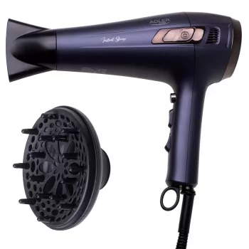 Haartrockner mit einziehbarem Kabel - 2400W + Adler Diffusor
