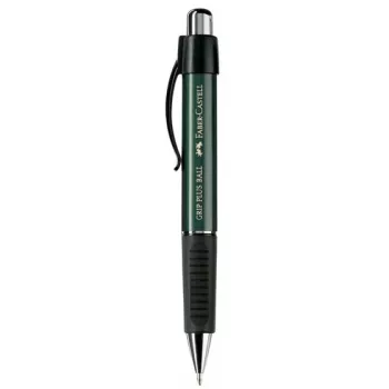 Einziehbarer Kugelschreiber mit Clip Faber-Castell 14079 Schwarz Grün Blau
