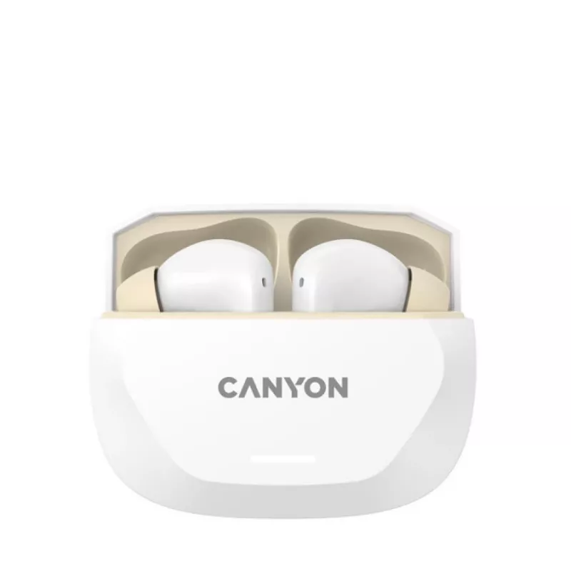 Kopfhörer CANYON HEXAGON 7 TWS ANC+ENC Kabelloses Laden Weiß Beige