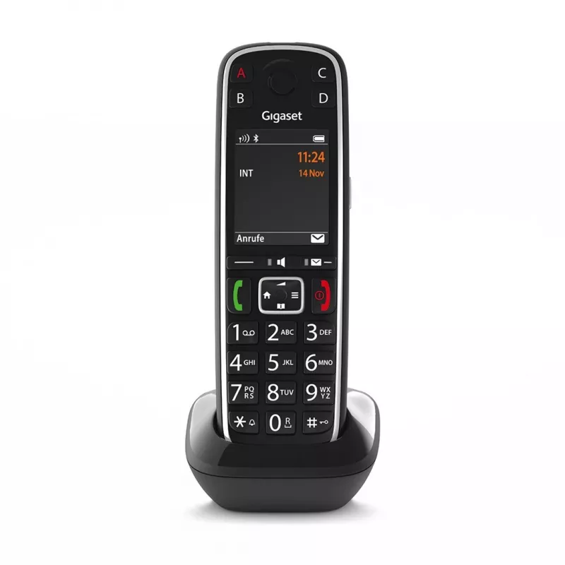Gigaset E720HX Analog/DECT Telefon mit Rufnummernanzeige Schwarz