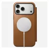 Mobiltelefon-Folio Nomad Modern Leather Folio Hülle für iPhone 17 Pro Max – Tan, passend für bis zu 17,5 cm (6,9 Zoll) Bildschirm, 4 Kartenfächer
