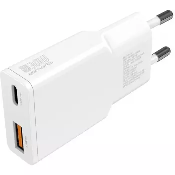 Ladegerät 4smarts PDPlug Duos schlank Smartphone Tablet Weiß AC Schnellladung