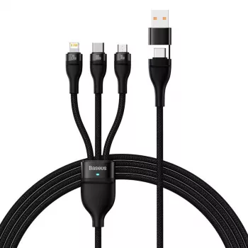 USB-Kabel Baseus CASS030101 1,2 m USB-A/USB-C USB-C/Micro-USB-B/Lightning Schwarz