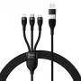 USB-Kabel Baseus CASS030101 1,2 m USB-A/USB-C USB-C/Micro-USB-B/Lightning Schwarz
