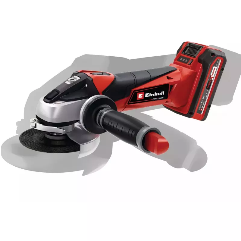 Akku-Winkelschleifer Einhell TE-AG 18/115 Li Kit — 115-mm-Scheibe, 18 V Li-Ion, 8500 U/min, 1,65 kg