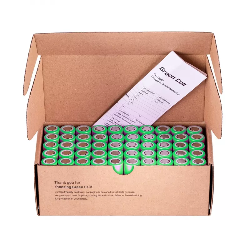 Green Cell 50GC18650NMC29 Haushaltsbatterie Wiederaufladbare Batterie 18650 Lithium-Ion (Li-Ion)